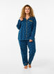 Pyjamasbyxor i bomull med tryck, Blue Opal AOP, Model image number 0
