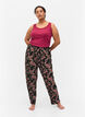 Pyjamasbyxor i bomull, Black Pink Oran Flow, Model image number 2
