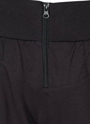 Lösa byxor med dragkedja och fickor, Black, Packshot image number 2
