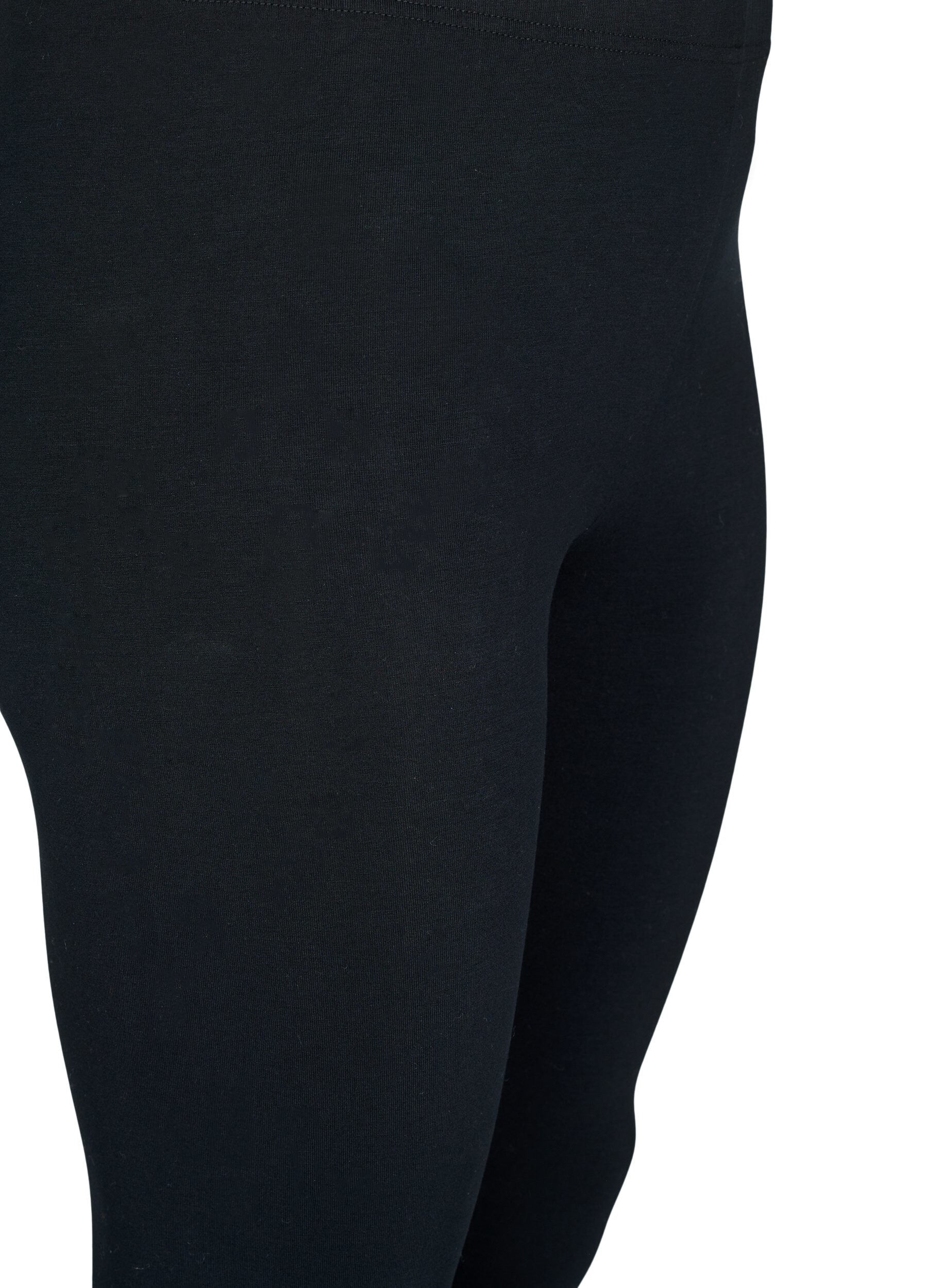 Zizzi Basic leggings i viskos, Svart, Packshot image number 2