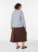 Midikjol i satin, Brun, Model image number 1