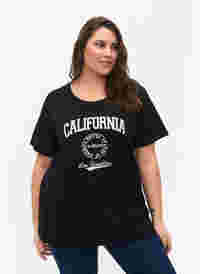T-shirt från FLASH med tryck, Black, Model