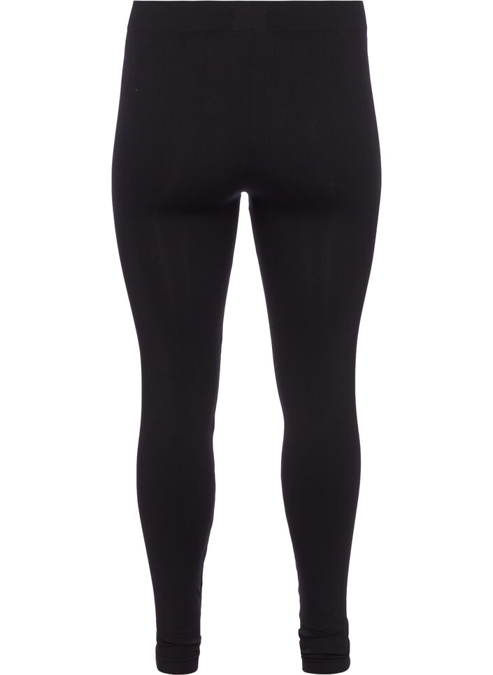 Sömlösa leggings, Black, Packshot image number 1