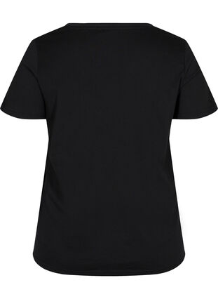 T-shirt i bomull med tryck, Black WAYS, Packshot image number 1