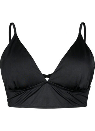 Bikinitopp med avtagbara pads och knytband i ryggen, Black, Packshot image number 0