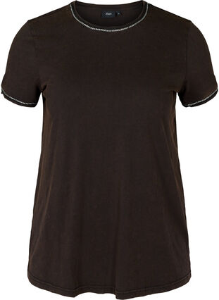 T-shirt med kedjor, Black Acid Wash, Packshot image number 0