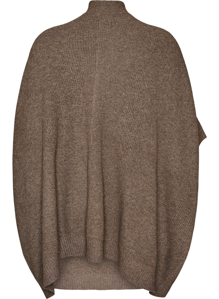Cardigan &ouml;ppen framtill med vida &auml;rmar, Brun, Packshot image number 1