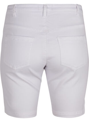 Slim fit Emily shorts med normalhög midja, Bright White, Packshot image number 1