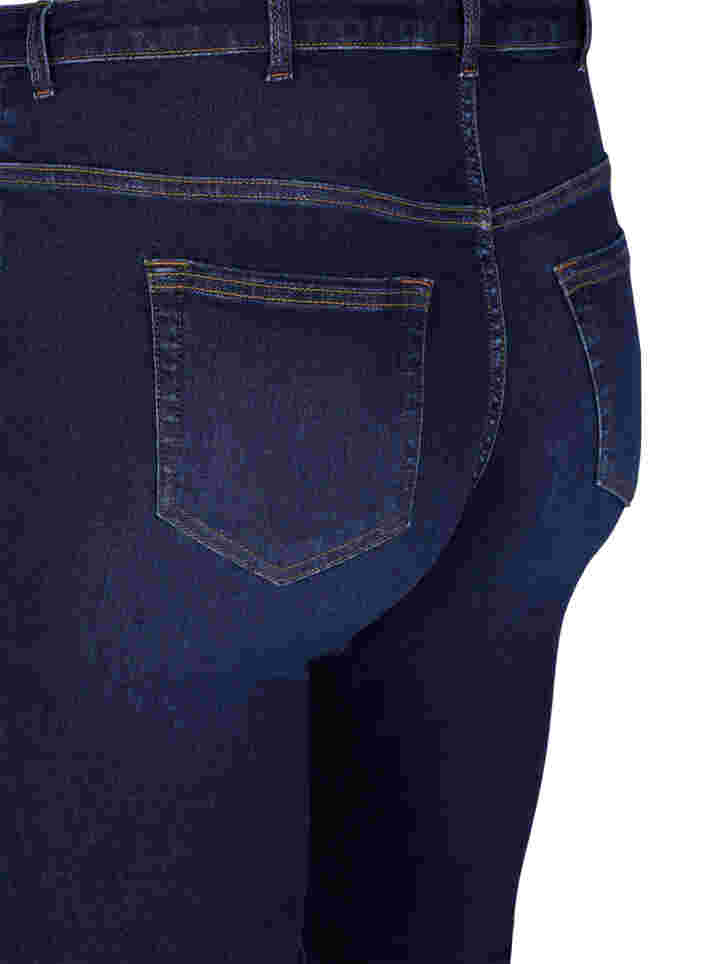 Ellen bootcut jeans med hög midja, Dark blue, Packshot image number 3