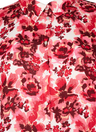 Lång skjorta med heltäckande tryck, Pink AOP Flower, Packshot image number 2