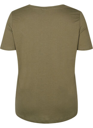 T-shirt i bomull med tryck, Ivy Green/Unique, Packshot image number 1