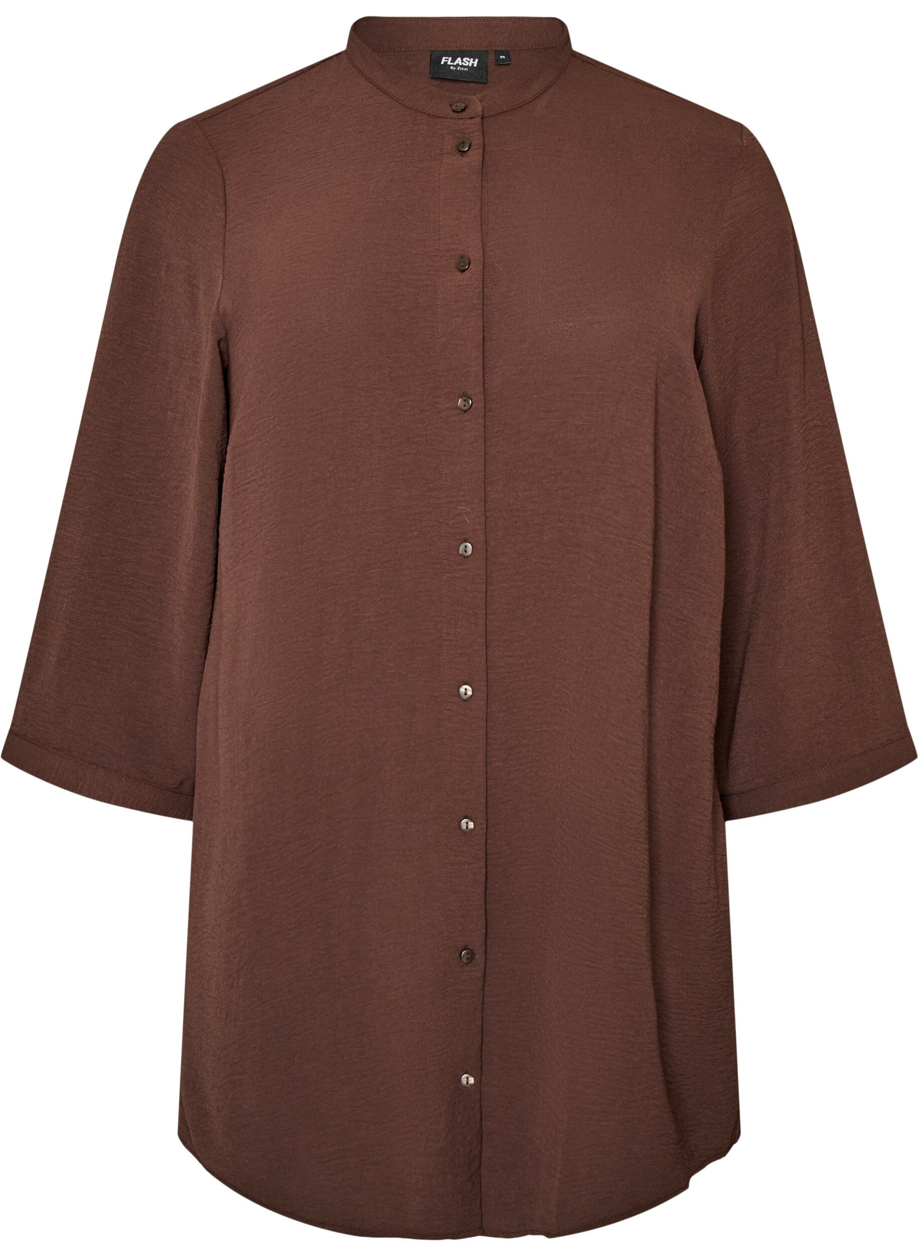 ZizziTunika med 3/4-&auml;rmar, Brun, Packshot image number 0