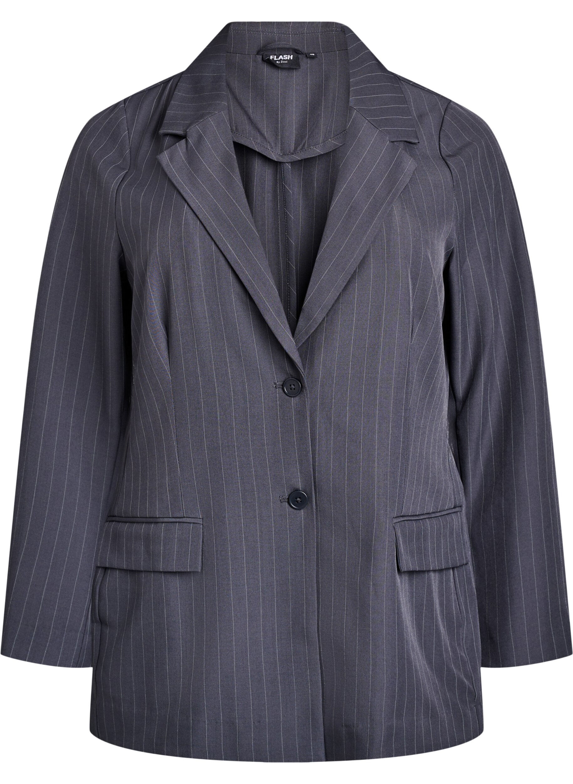 FLASH - Blazer med fickor och slitsar