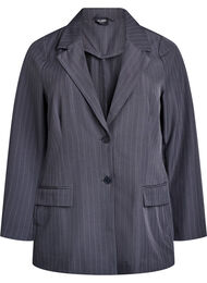 Blazer med fickor och slitsar, Gr&aring;