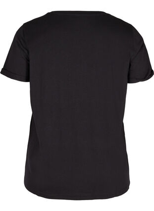  T-shirt till träning med print, Black Swearing, Packshot image number 1