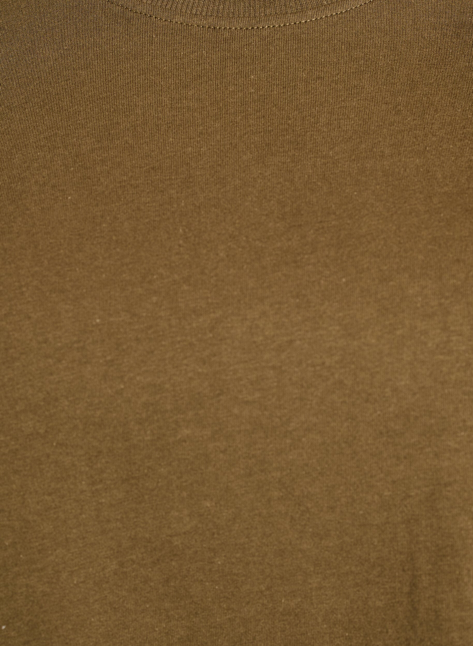 Zizzi Enkel t-shirt i bomull med rund halsringning, Gr&ouml;n, Packshot image number 2