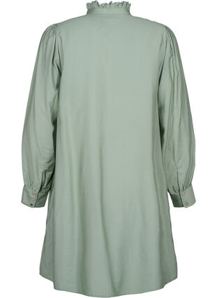 Viskosskjorta klänning med ruffles, Green Bay, Packshot image number 1