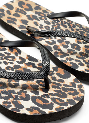 Flip-flops med leopardmönster, Leopard Print, Packshot image number 2