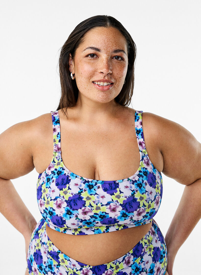 Bikinitopp med justerbara axelband, Lila, Model image number 0