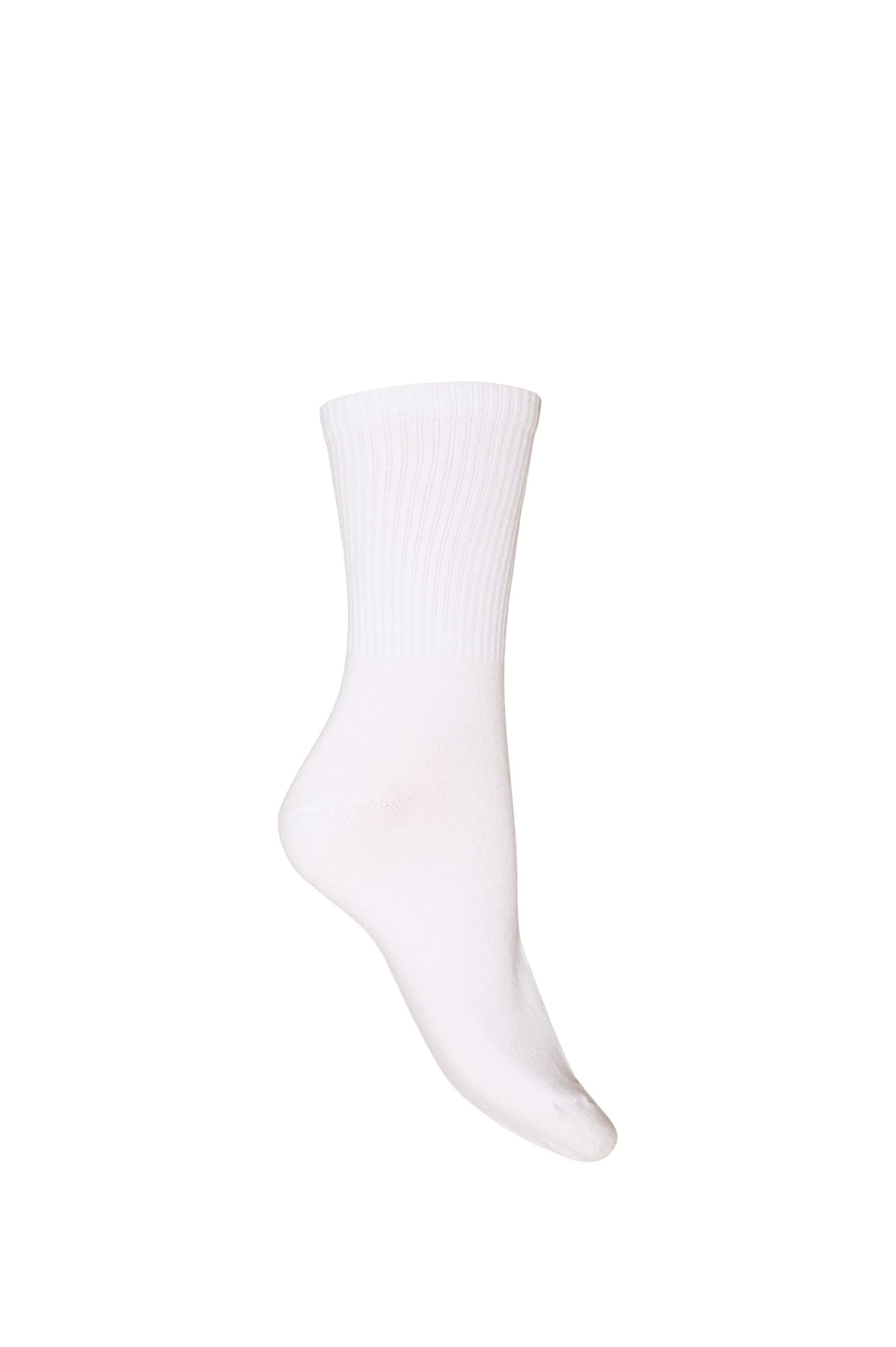 ZizziStrumpor i bomull med m&ouml;nster, Vit, Packshot image number 1