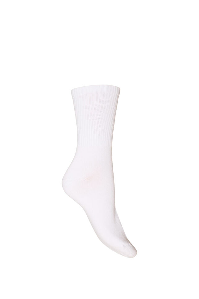 Strumpor i bomull med m&ouml;nster, Vit, Packshot image number 1