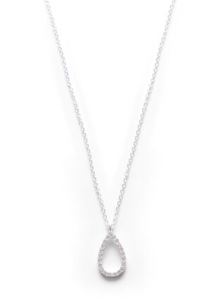 Silverfärgat halsband med hänge, Silver, Packshot image number 0