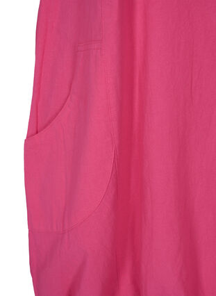 Kortärmad klänning i bomull, Beetroot Purple, Packshot image number 3