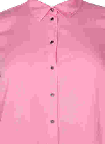 Lång skjorta i 100% lyocell (TENCEL™) med 3/4-ärmar, Rosebloom, Packshot image number 2