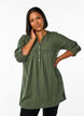 Tunika i bomullsmuslin med broderie anglaise, Gr&ouml;n, Model image number 0