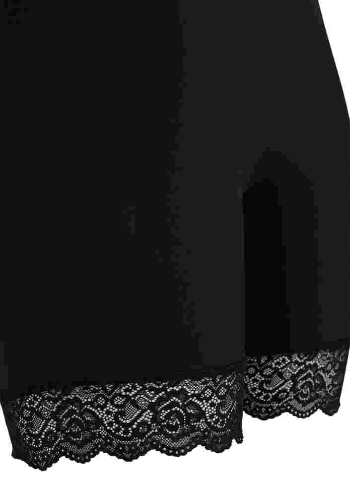 Light shapewear shorts med spetskant, Black, Packshot image number 3