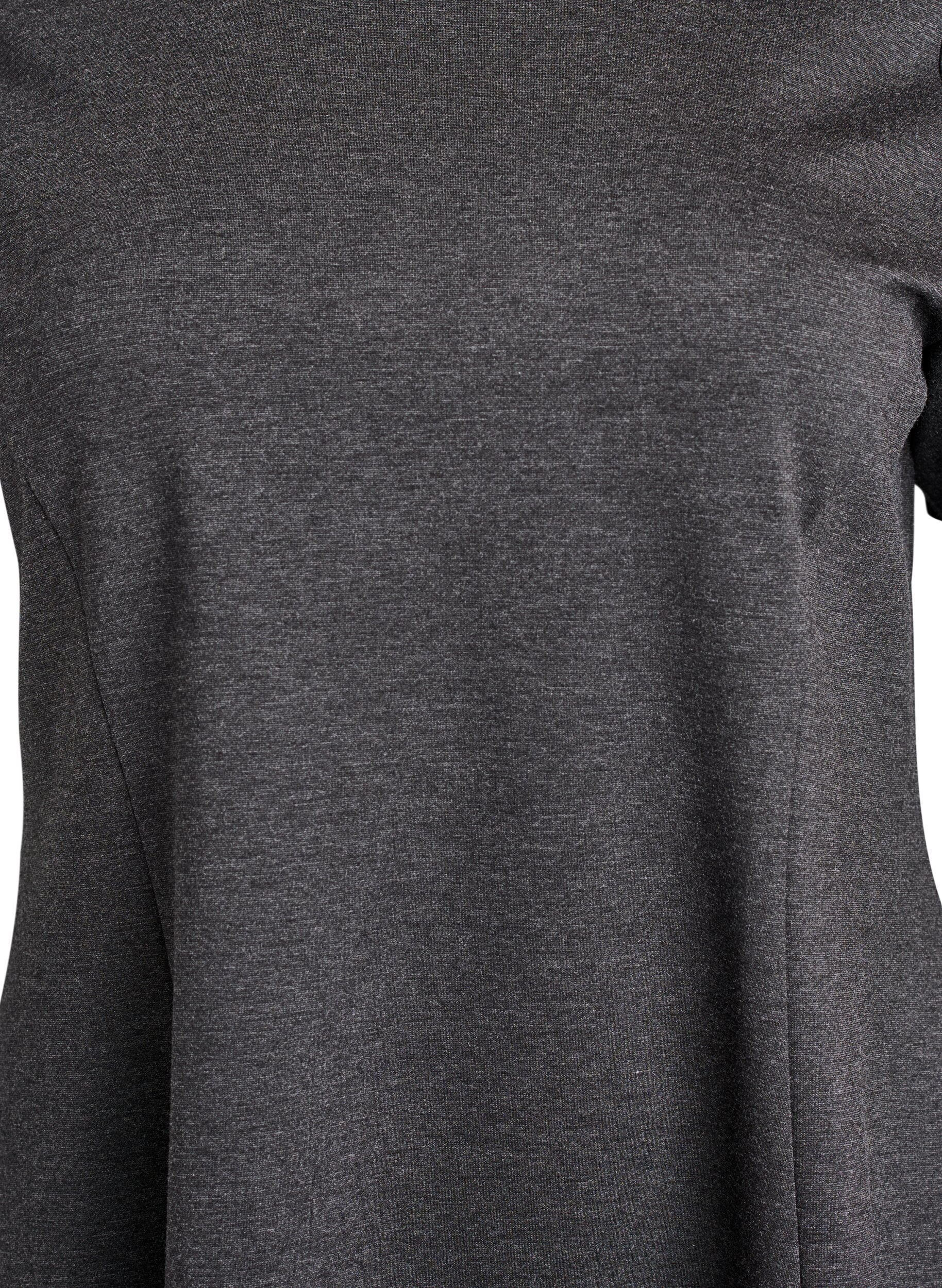 Zizzi Kort a-linjeformad jerseykl&auml;nning, Gr&aring;, Packshot image number 2