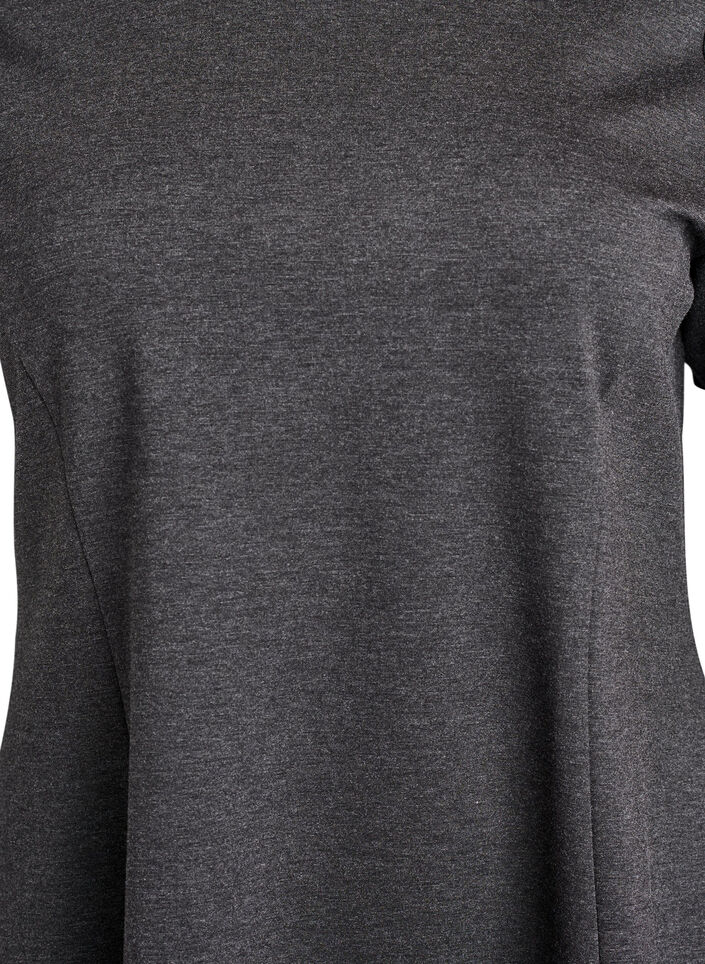 Kort a-linjeformad jerseyklänning, Grå, Packshot image number 2