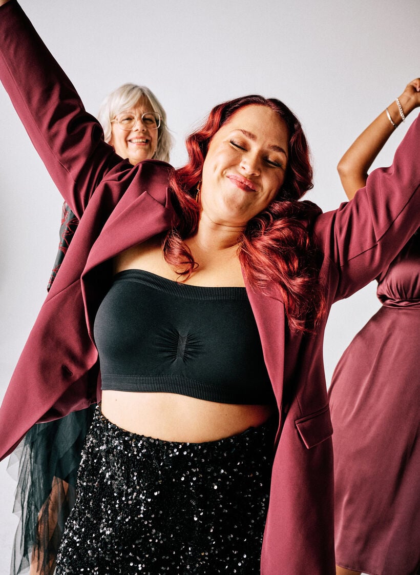 Klassisk blazer med kn&auml;ppning, R&ouml;d, Image