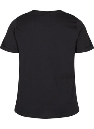 Bas t-shirt i bomull, Black, Packshot image number 1