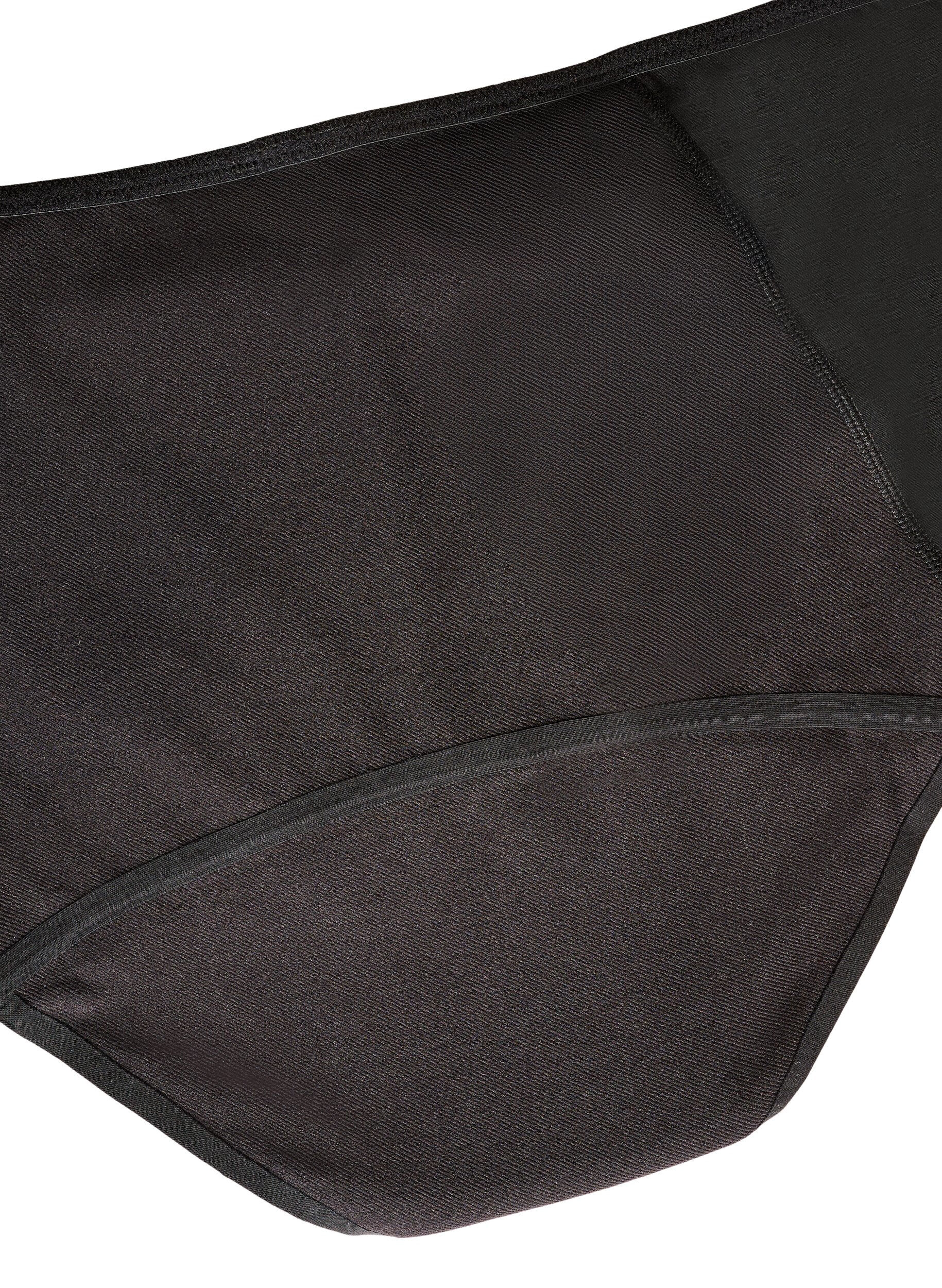 Zizzi H&ouml;gmidjade menstrosor i bomull f&ouml;r natten, Svart, Packshot image number 4