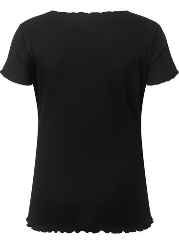 Ribbad t-shirt för gravida, Black, Packshot image number 1