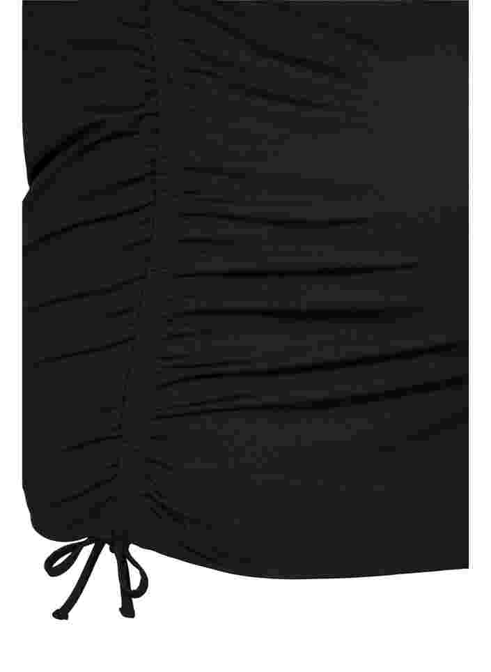 Gravidtopp för träning med 3/4-ärmar, Black, Packshot image number 3