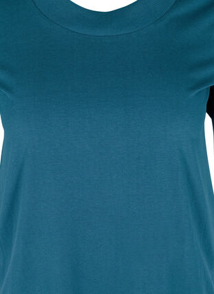 Kortärmad t-shirt med bred ribbad kant vid halsen, Reflecting Pond, Packshot image number 2