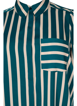 Randig skjorta med långa ärmar, Green Stripe, Packshot image number 2