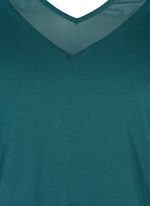V-ringad t-shirt med meshdetaljer, Ponderosa Pine, Packshot image number 2