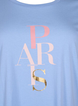 T-shirt i bomull med texttryck, Serenity w. Paris, Packshot image number 2