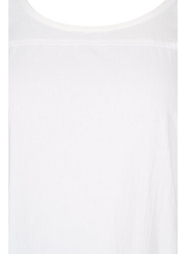 Kortärmad klänning i bomull, Bright White, Packshot image number 2