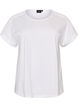 T-shirt i bomull med virkad detalj, Vit, Packshot image number 0