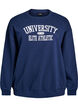 Sweatshirt med texttryck, Bl&aring;, Packshot image number 0