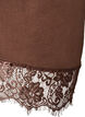 T-shirt med asymmetrisk spetskant, Brun, Packshot image number 3