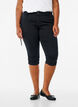Caprijeans med smal passform och fickor, Svart, Model image number 1