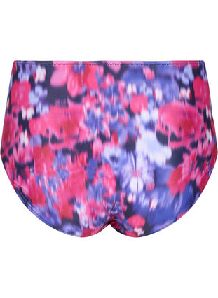 Bikiniunderdel med tryck och hög midja, Pink Flower AOP, Packshot image number 1
