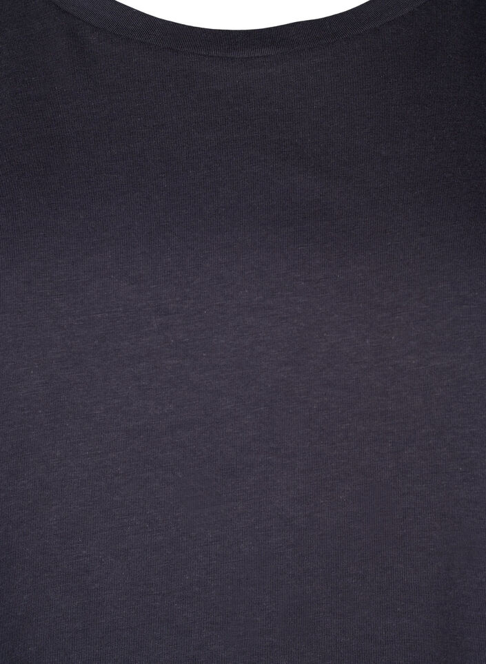 Kort&auml;rmad t-shirt i bomullsblandning, Gr&aring;, Packshot image number 2