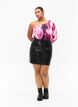 One shoulder-topp med tryck, Raspberry Rose AOP, Model image number 3