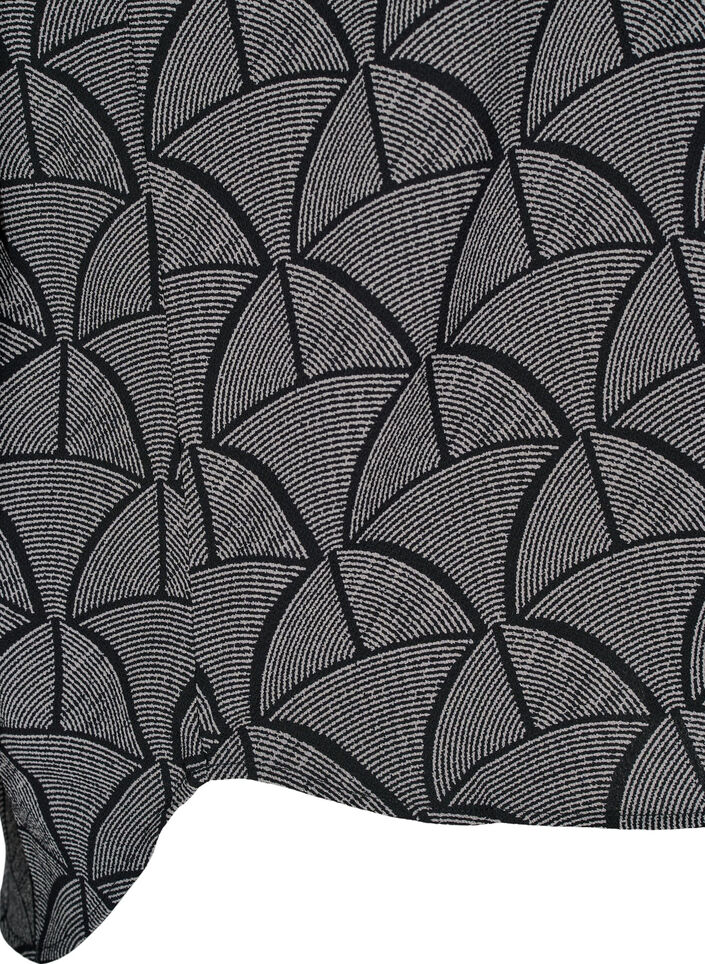 Kortärmad blus med tryck, Black Grey Graphic , Packshot image number 3